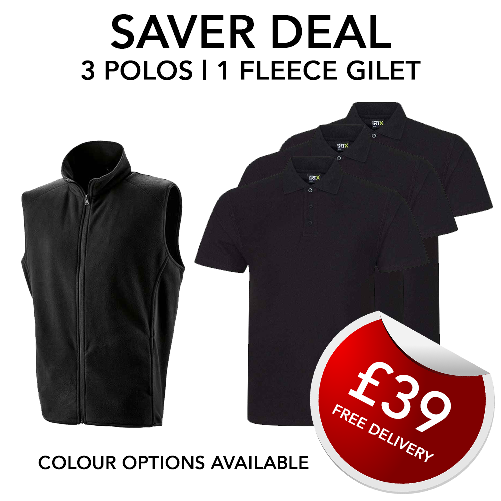 SAVER DEAL :: 3 POLO SHIRTS | 1 FLEECE GILET