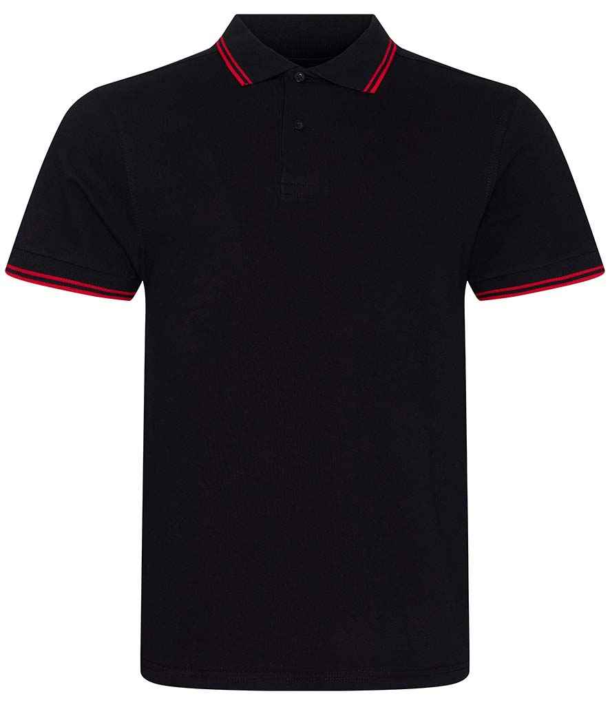 Polo Shirt Tipped Black / Red