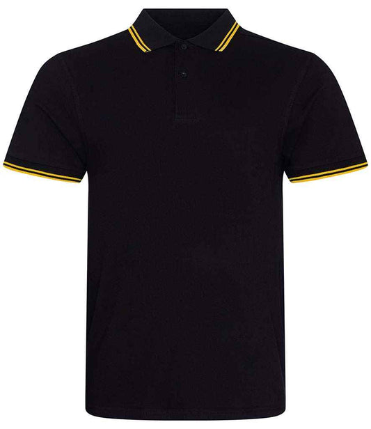Polo Shirt Tipped Black / Yellow