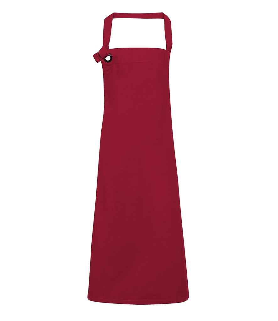 Bib Apron (no pocket) - Burgundy