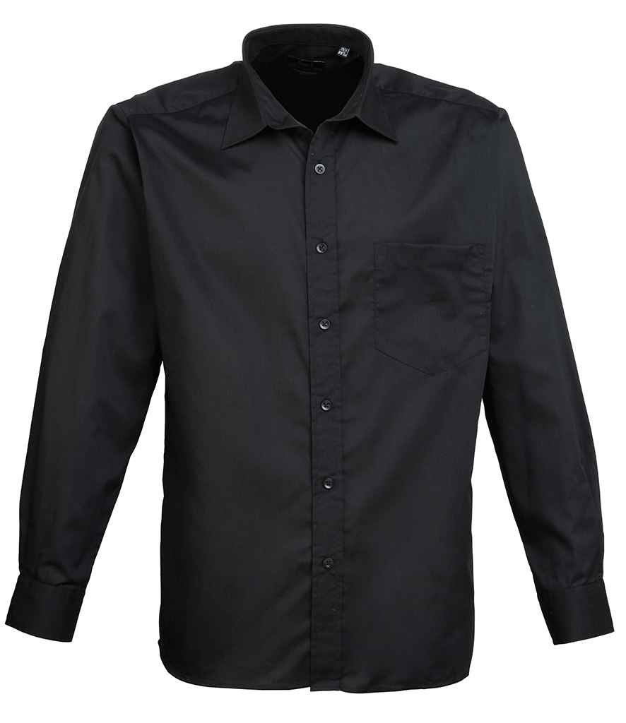 Long Sleeve Poplin Shirt - Black