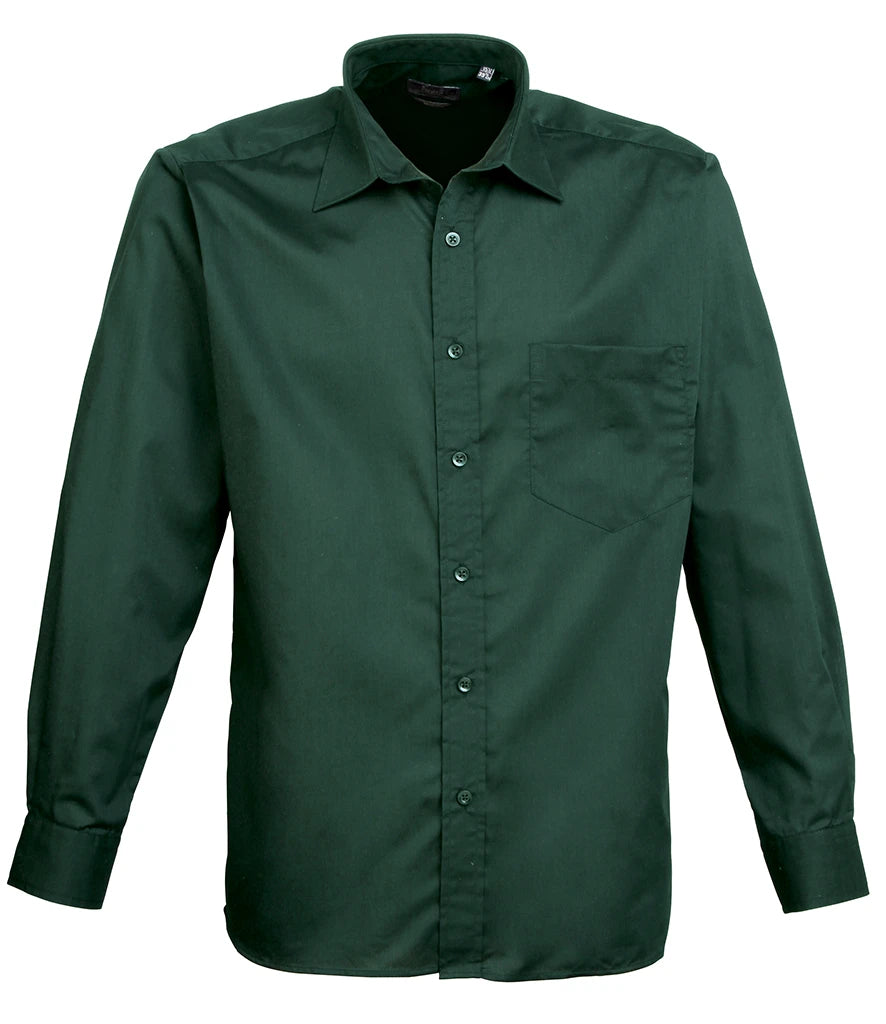 Long Sleeve Poplin Shirt - Left Chest Pocket
