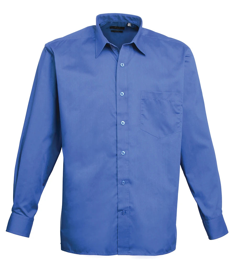 Long Sleeve Poplin Shirt - Left Chest Pocket