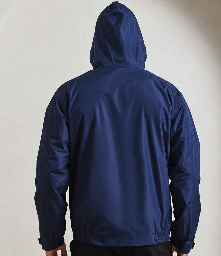 Water Proof Coat with Concealed Hood - Navy Blue