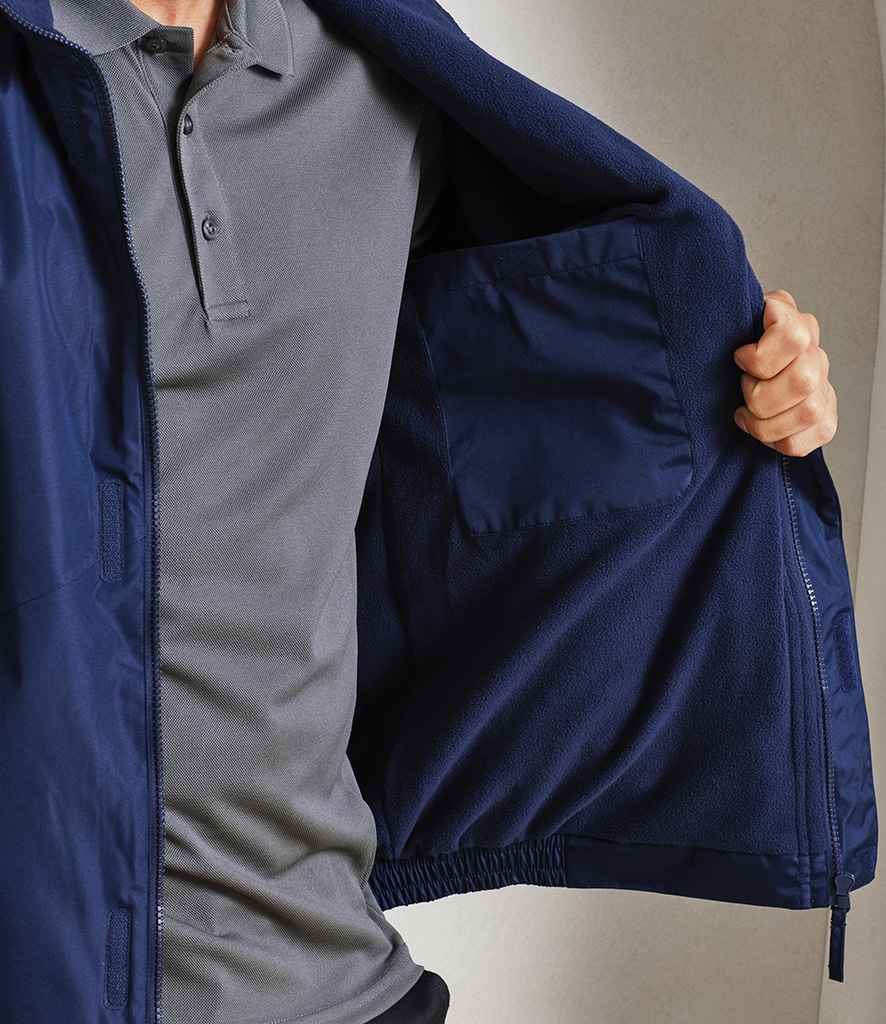 Water Proof Coat with Concealed Hood - Navy Blue