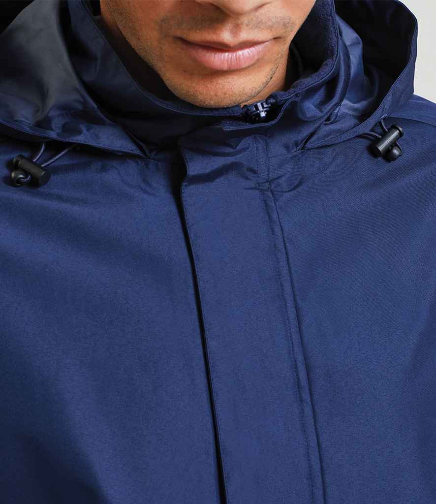 Water Proof Coat with Concealed Hood - Navy Blue