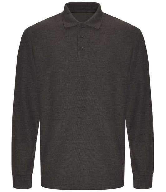 Long Sleeve Polo Shirt - Charcoal Grey
