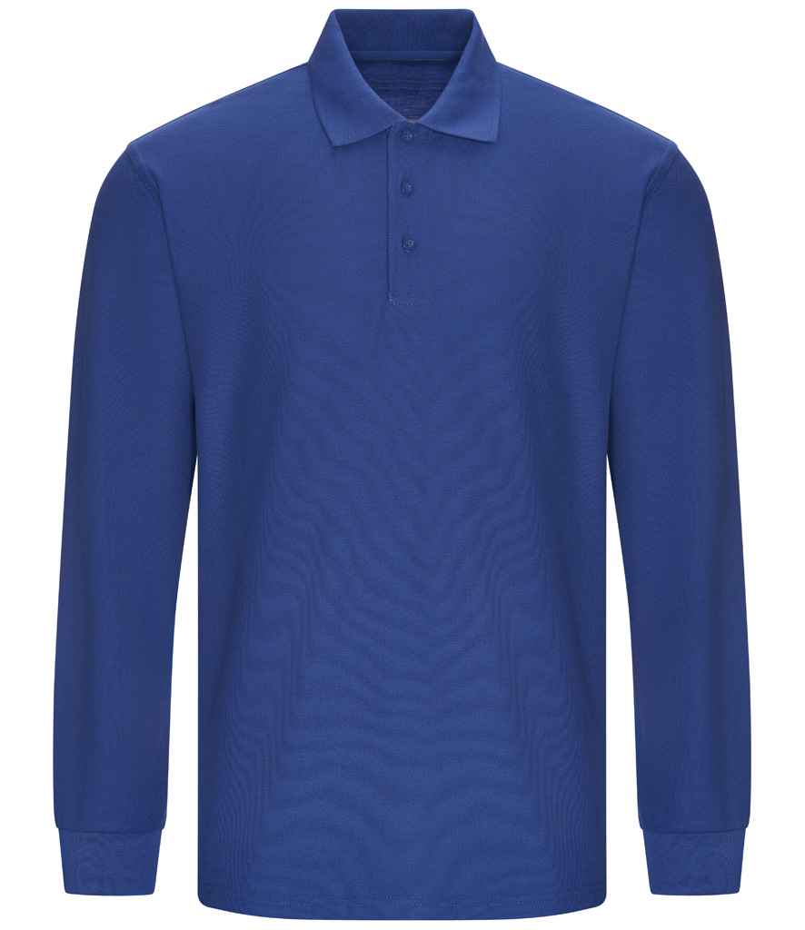 Long Sleeve Polo Shirt - Blue