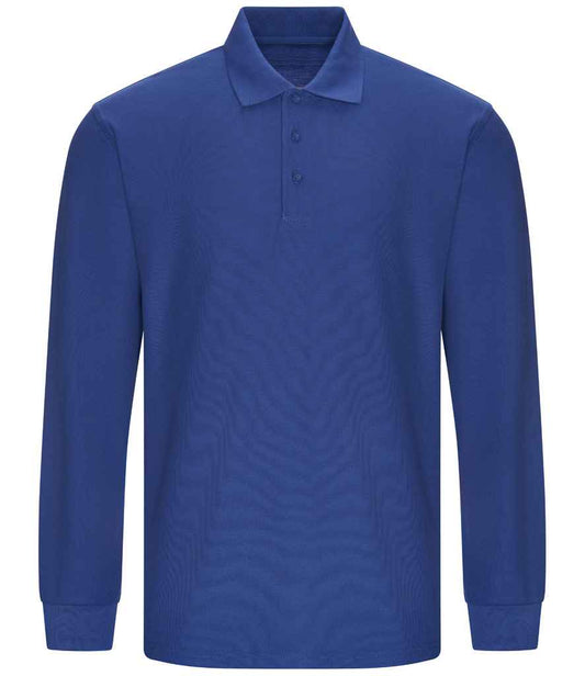 Long Sleeve Polo Shirt - Blue