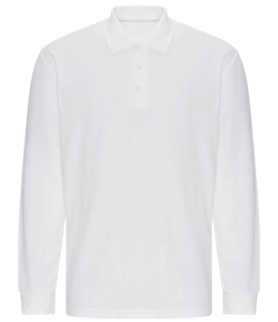 Long Sleeve Polo Shirt - White