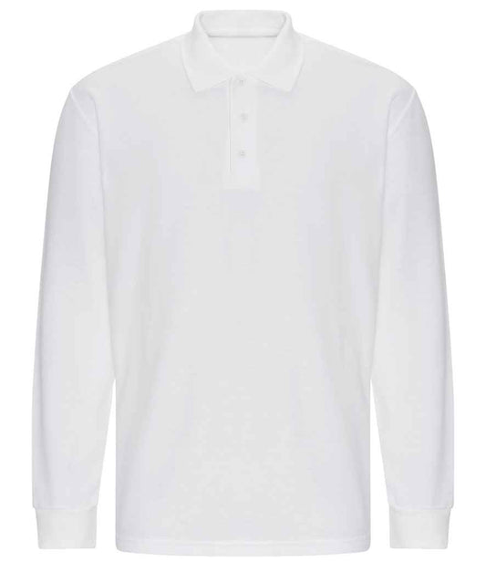 Long Sleeve Polo Shirt - White