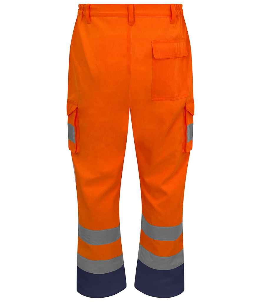 High Visibility Waterproof Cargo Trousers - Yellow | Orange | Navy