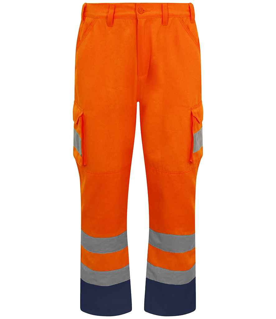 High Visibility Waterproof Cargo Trousers - Yellow | Orange | Navy