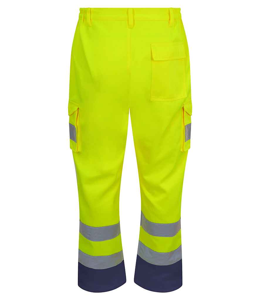 High Visibility Waterproof Cargo Trousers - Yellow | Orange | Navy