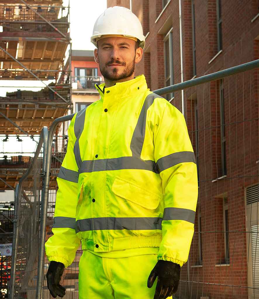 High Visibility Bomber Jacket - Yellow | Orange