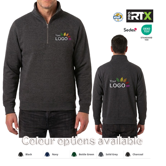 Premium Customised 1/4 Neck Zip Sweatshirt