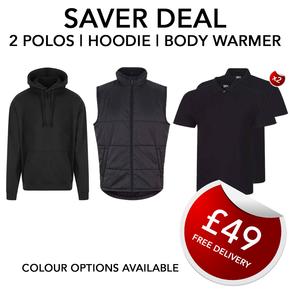 SAVER DEAL :: 2 POLOS | 1 HOODIE | 1 BODYWARMER