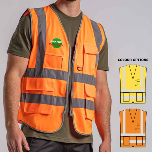 High Visibility Executive Waistcoat Vest - Yellow | Orange