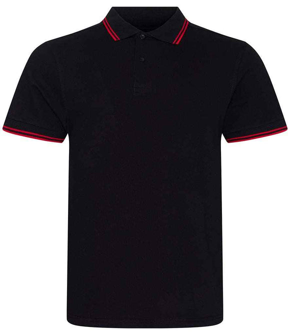 Polo Shirt Tipped Black / Red