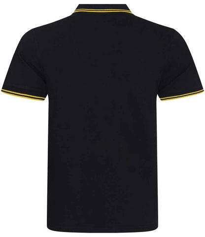 Polo Shirt Tipped Black / Yellow