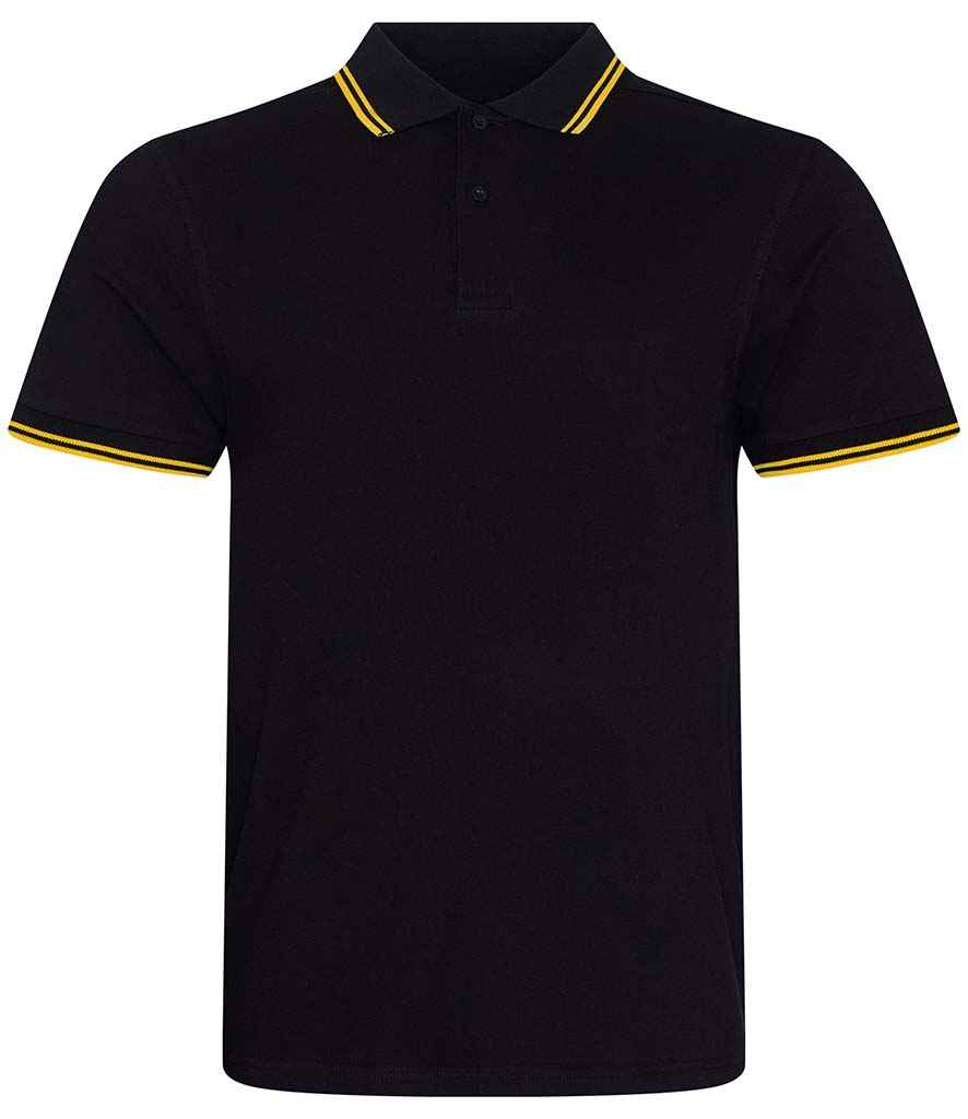 Polo Shirt Tipped Black / Yellow