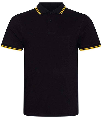 Polo Shirt Tipped Black / Yellow