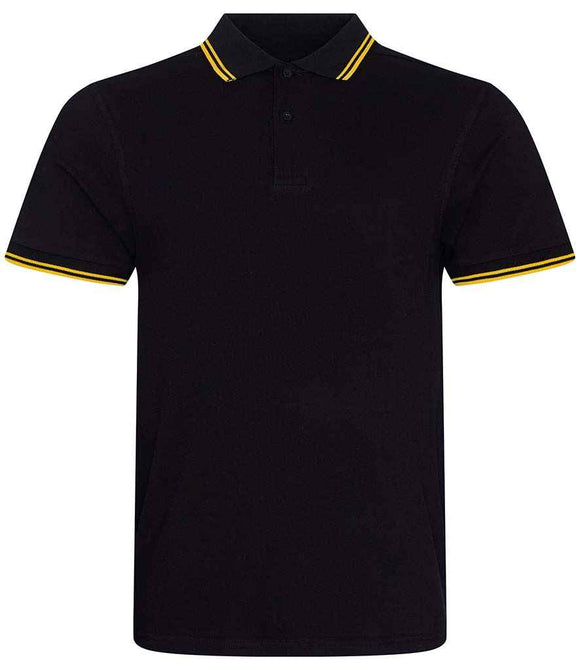 Polo Shirt Tipped Black / Yellow