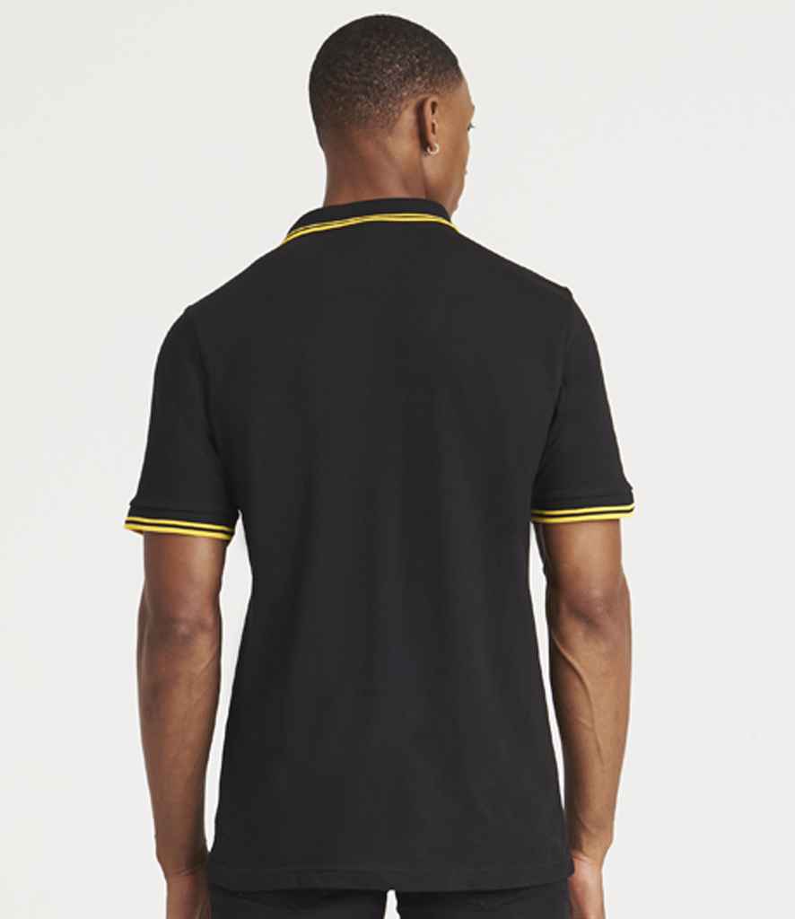 Polo Shirt Tipped Black / Yellow