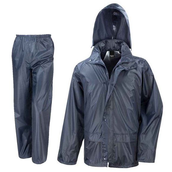 Water Proof Hooded Coat & Trousers - NAVY BLUE