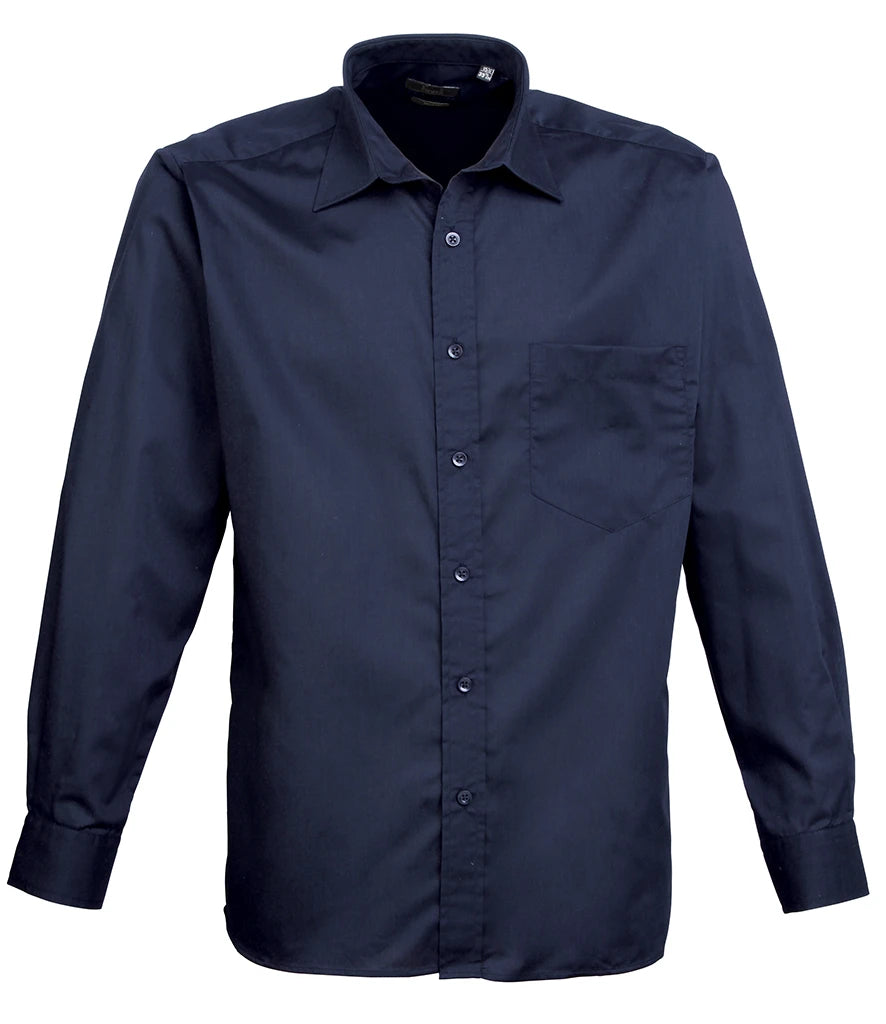 Long Sleeve Poplin Shirt - Left Chest Pocket