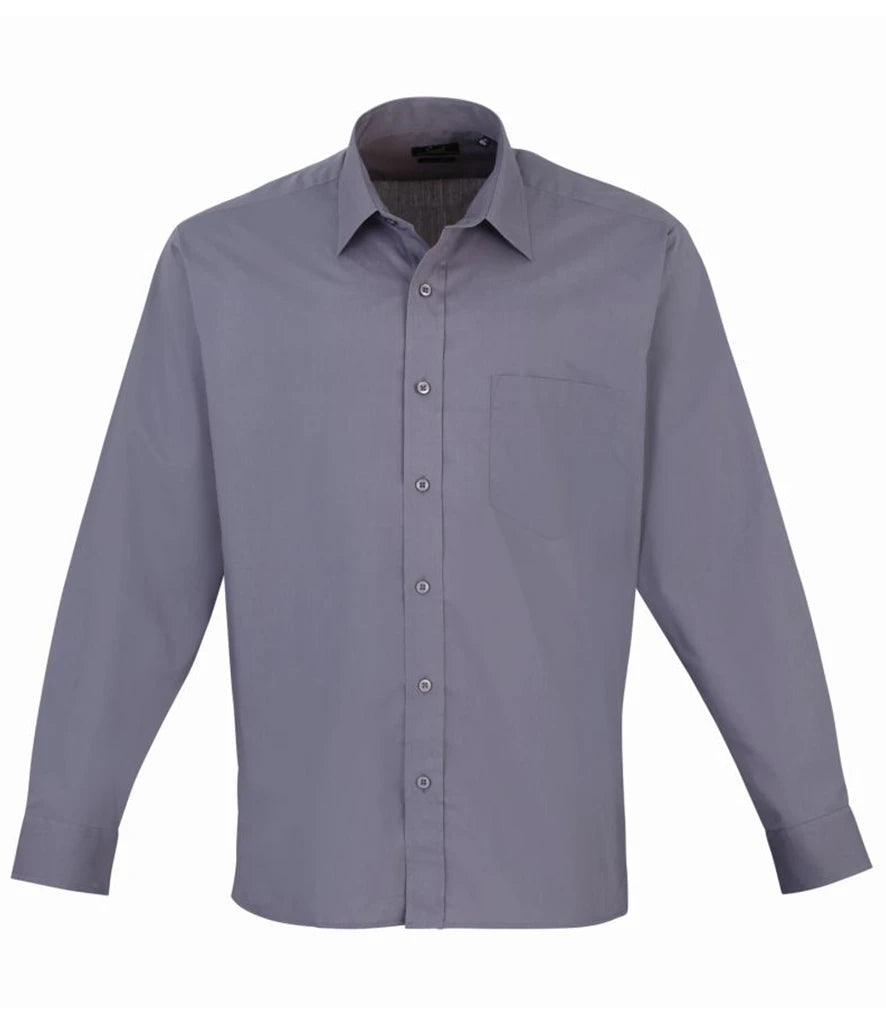 Long Sleeve Poplin Shirt - Left Chest Pocket