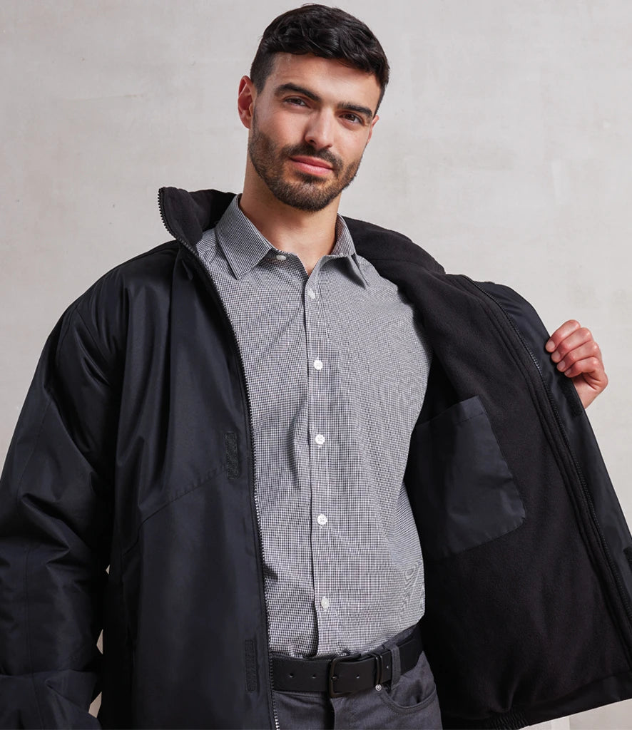 Water Proof Fleece-lined Coat with Concealed Hood