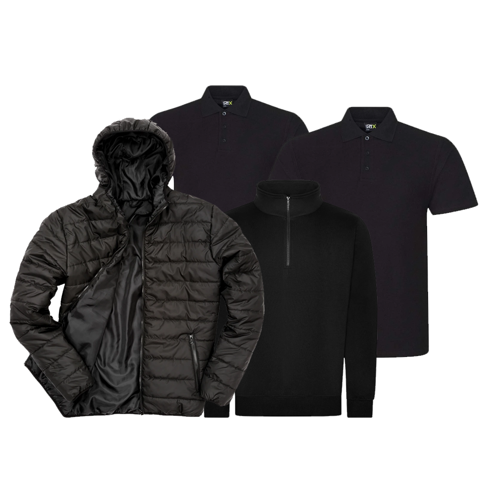 Padded Jacket | 2 x Polo | 1 x 1/4 Zip