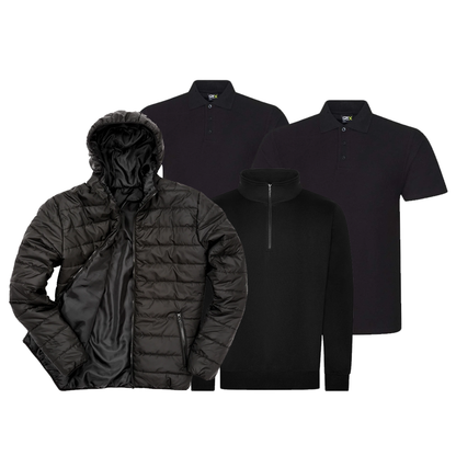 Padded Jacket | 2 x Polo | 1 x 1/4 Zip