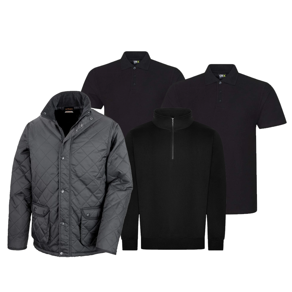 Quilted Jacket | 2 x Polo | 1 x 1/4 Zip