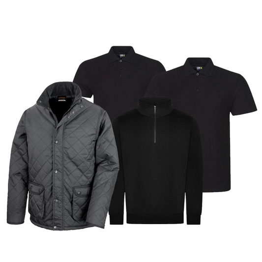 Quilted Jacket | 2 x Polo | 1 x 1/4 Zip