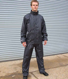 Water Proof Hooded Coat & Trousers - Black