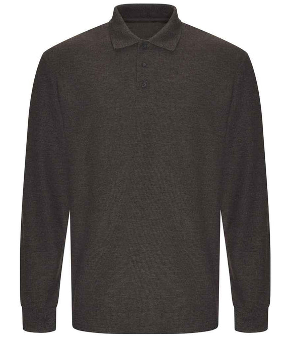 Long Sleeve Polo Shirt - Charcoal Grey