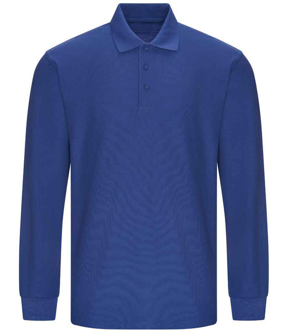 Long Sleeve Polo Shirt - Blue