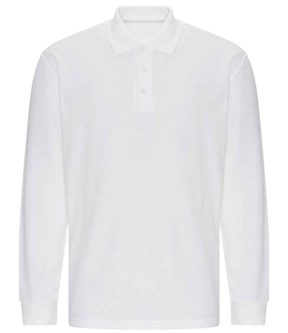 Long Sleeve Polo Shirt - White