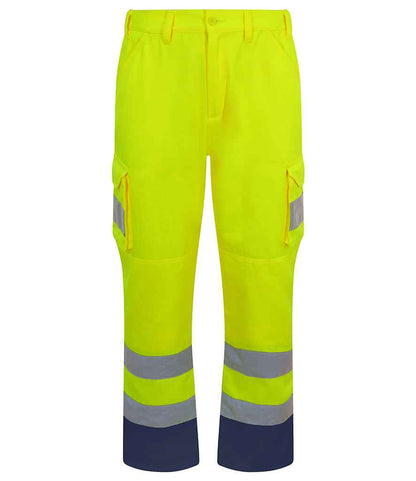 High Visibility Waterproof Cargo Trousers - Yellow | Orange | Navy
