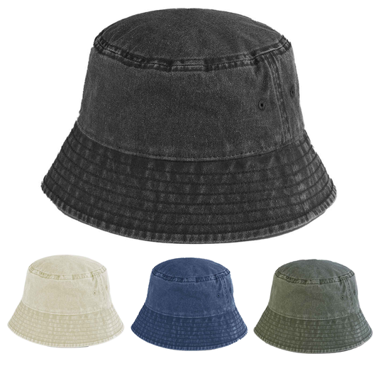 Unisex Twill Bucket Hat - With Front Centre Embroidery