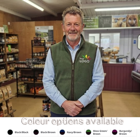 Contrast Trim Gilet Fleece