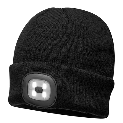 LED Head Light Beanie - With Front Embroidery (side of light)