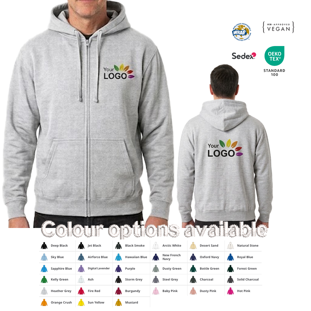 Premium Customised Full Zip Hoodie