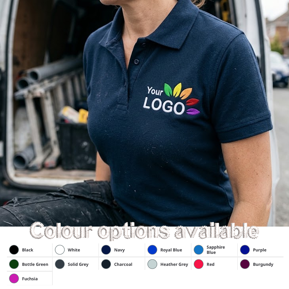 Personalised Ladies Fit Polo Shirt