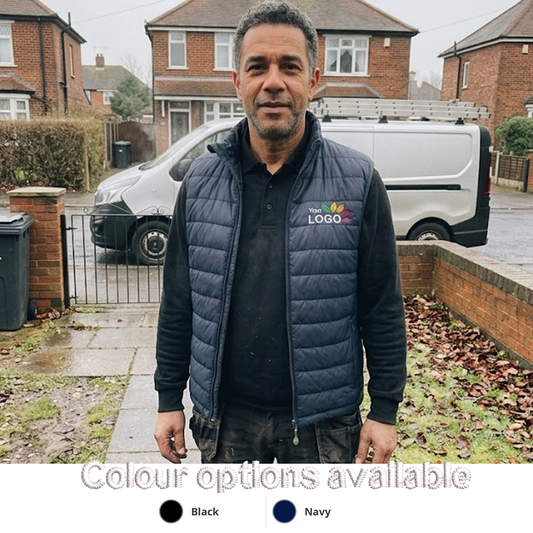 Personalised Padded Bodywarmer made with Recycled Fabrics