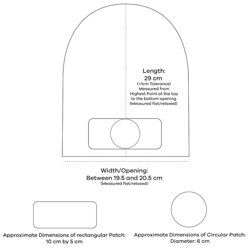 Beanie Woven with Circle Patch - With Front Centre Embroidery